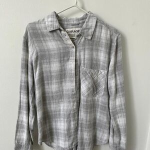 Garage Light Gray Button-Up Shirt